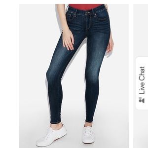 EXPRESS mid rise dark wash jean leggings